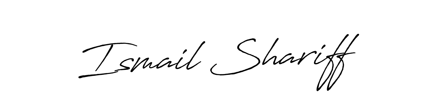 Make a beautiful signature design for name Ismail Shariff. With this signature (Antro_Vectra_Bolder) style, you can create a handwritten signature for free. Ismail Shariff signature style 7 images and pictures png