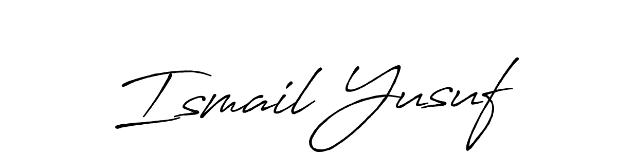 Create a beautiful signature design for name Ismail Yusuf. With this signature (Antro_Vectra_Bolder) fonts, you can make a handwritten signature for free. Ismail Yusuf signature style 7 images and pictures png