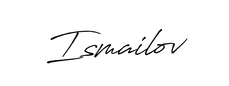 Make a beautiful signature design for name Ismailov. With this signature (Antro_Vectra_Bolder) style, you can create a handwritten signature for free. Ismailov signature style 7 images and pictures png
