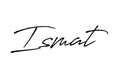 Design your own signature with our free online signature maker. With this signature software, you can create a handwritten (Antro_Vectra_Bolder) signature for name Ismat. Ismat signature style 7 images and pictures png