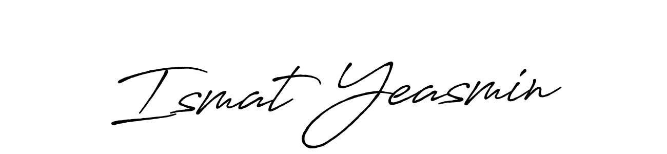 Use a signature maker to create a handwritten signature online. With this signature software, you can design (Antro_Vectra_Bolder) your own signature for name Ismat Yeasmin. Ismat Yeasmin signature style 7 images and pictures png