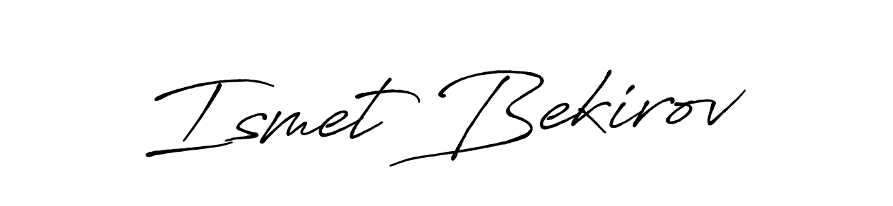 Antro_Vectra_Bolder is a professional signature style that is perfect for those who want to add a touch of class to their signature. It is also a great choice for those who want to make their signature more unique. Get Ismet Bekirov name to fancy signature for free. Ismet Bekirov signature style 7 images and pictures png