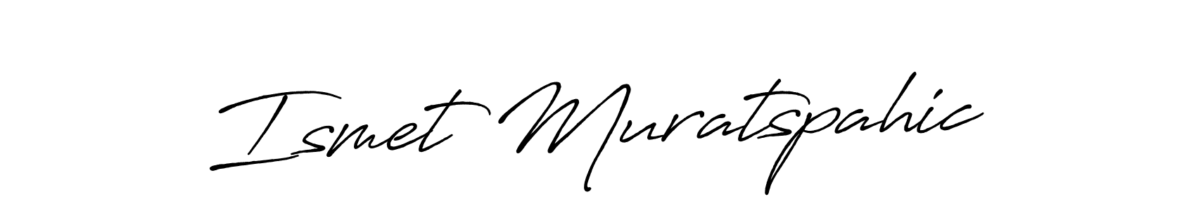 Ismet Muratspahic stylish signature style. Best Handwritten Sign (Antro_Vectra_Bolder) for my name. Handwritten Signature Collection Ideas for my name Ismet Muratspahic. Ismet Muratspahic signature style 7 images and pictures png