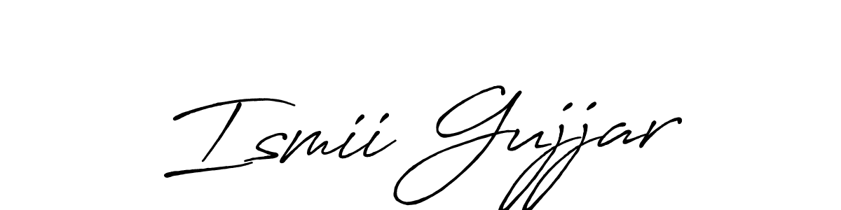Ismii Gujjar stylish signature style. Best Handwritten Sign (Antro_Vectra_Bolder) for my name. Handwritten Signature Collection Ideas for my name Ismii Gujjar. Ismii Gujjar signature style 7 images and pictures png