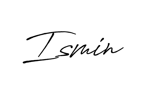 Design your own signature with our free online signature maker. With this signature software, you can create a handwritten (Antro_Vectra_Bolder) signature for name Ismin. Ismin signature style 7 images and pictures png
