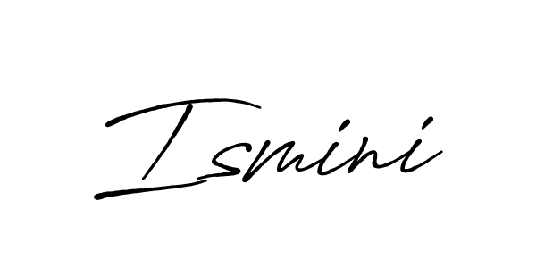 Create a beautiful signature design for name Ismini. With this signature (Antro_Vectra_Bolder) fonts, you can make a handwritten signature for free. Ismini signature style 7 images and pictures png