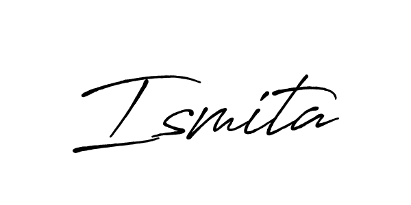 How to make Ismita signature? Antro_Vectra_Bolder is a professional autograph style. Create handwritten signature for Ismita name. Ismita signature style 7 images and pictures png