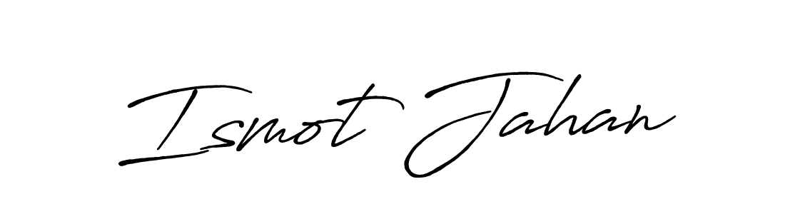 Similarly Antro_Vectra_Bolder is the best handwritten signature design. Signature creator online .You can use it as an online autograph creator for name Ismot Jahan. Ismot Jahan signature style 7 images and pictures png