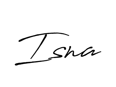 Design your own signature with our free online signature maker. With this signature software, you can create a handwritten (Antro_Vectra_Bolder) signature for name Isna. Isna signature style 7 images and pictures png