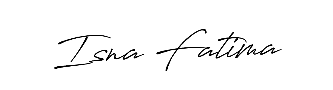 Design your own signature with our free online signature maker. With this signature software, you can create a handwritten (Antro_Vectra_Bolder) signature for name Isna Fatima. Isna Fatima signature style 7 images and pictures png