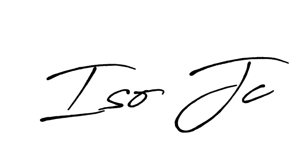 How to make Iso Jc name signature. Use Antro_Vectra_Bolder style for creating short signs online. This is the latest handwritten sign. Iso Jc signature style 7 images and pictures png