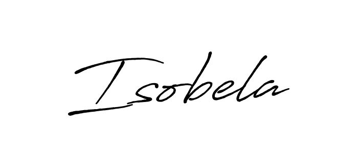 Design your own signature with our free online signature maker. With this signature software, you can create a handwritten (Antro_Vectra_Bolder) signature for name Isobela. Isobela signature style 7 images and pictures png