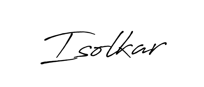 Use a signature maker to create a handwritten signature online. With this signature software, you can design (Antro_Vectra_Bolder) your own signature for name Isolkar. Isolkar signature style 7 images and pictures png
