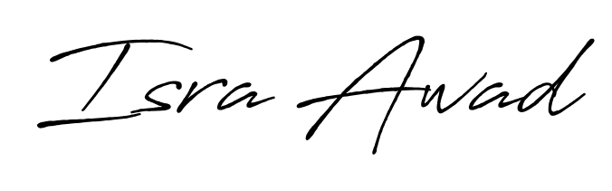 Create a beautiful signature design for name Isra Awad. With this signature (Antro_Vectra_Bolder) fonts, you can make a handwritten signature for free. Isra Awad signature style 7 images and pictures png