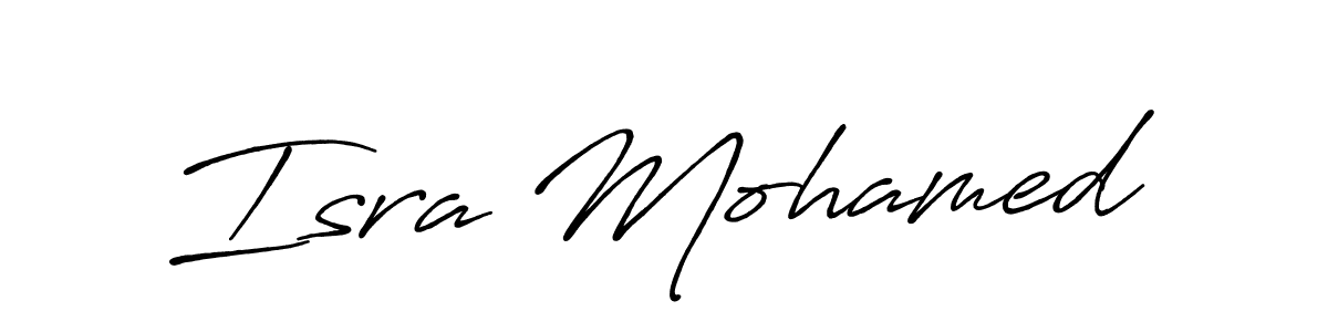 How to make Isra Mohamed signature? Antro_Vectra_Bolder is a professional autograph style. Create handwritten signature for Isra Mohamed name. Isra Mohamed signature style 7 images and pictures png