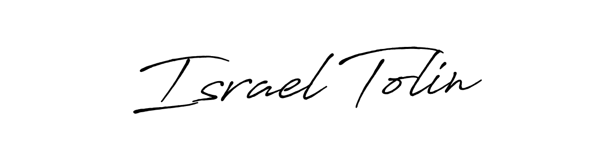 Also we have Israel Tolin name is the best signature style. Create professional handwritten signature collection using Antro_Vectra_Bolder autograph style. Israel Tolin signature style 7 images and pictures png