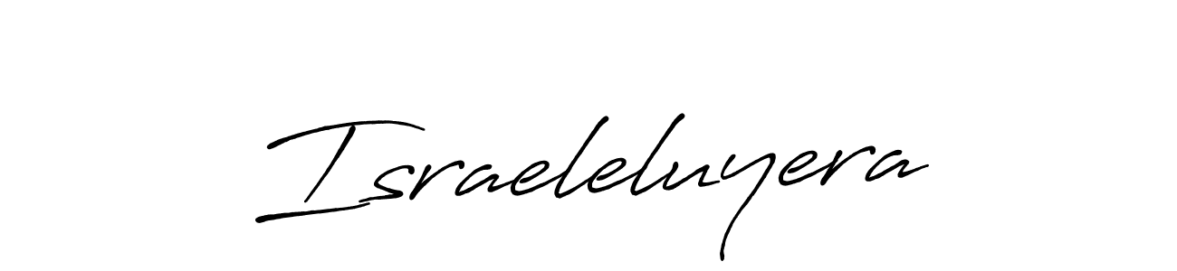 Use a signature maker to create a handwritten signature online. With this signature software, you can design (Antro_Vectra_Bolder) your own signature for name Israeleluyera. Israeleluyera signature style 7 images and pictures png