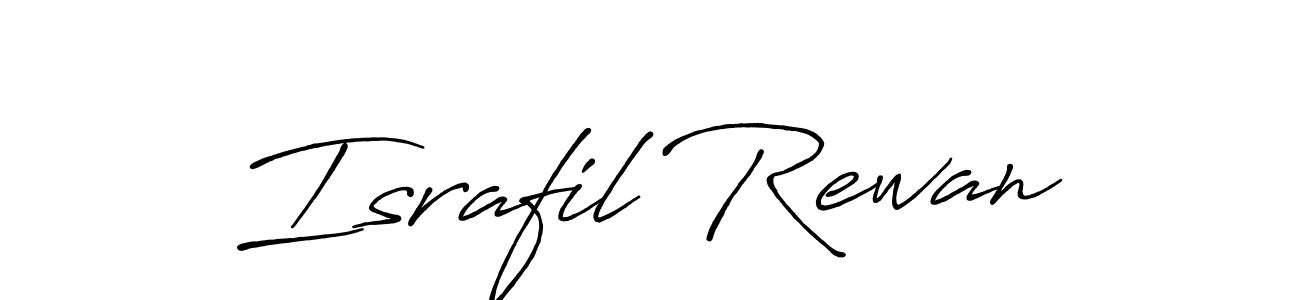 How to make Israfil Rewan name signature. Use Antro_Vectra_Bolder style for creating short signs online. This is the latest handwritten sign. Israfil Rewan signature style 7 images and pictures png