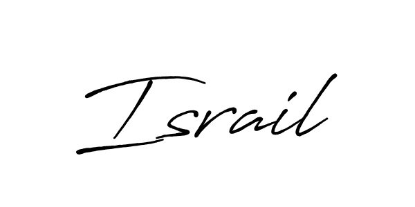 Make a beautiful signature design for name Israil. With this signature (Antro_Vectra_Bolder) style, you can create a handwritten signature for free. Israil signature style 7 images and pictures png