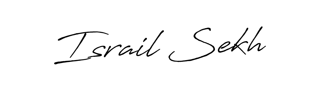 Use a signature maker to create a handwritten signature online. With this signature software, you can design (Antro_Vectra_Bolder) your own signature for name Israil Sekh. Israil Sekh signature style 7 images and pictures png