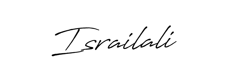 Also we have Israilali name is the best signature style. Create professional handwritten signature collection using Antro_Vectra_Bolder autograph style. Israilali signature style 7 images and pictures png
