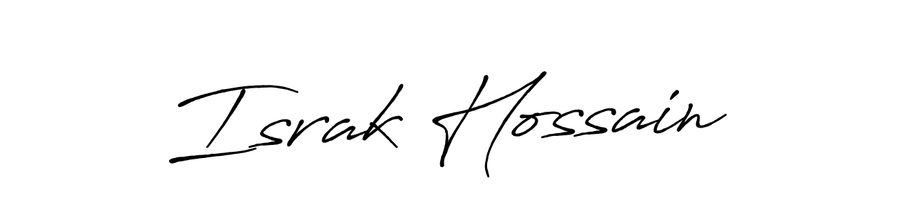 Design your own signature with our free online signature maker. With this signature software, you can create a handwritten (Antro_Vectra_Bolder) signature for name Israk Hossain. Israk Hossain signature style 7 images and pictures png