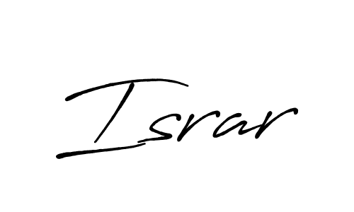 How to make Israr signature? Antro_Vectra_Bolder is a professional autograph style. Create handwritten signature for Israr name. Israr signature style 7 images and pictures png