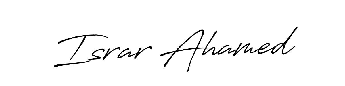 Also You can easily find your signature by using the search form. We will create Israr Ahamed name handwritten signature images for you free of cost using Antro_Vectra_Bolder sign style. Israr Ahamed signature style 7 images and pictures png