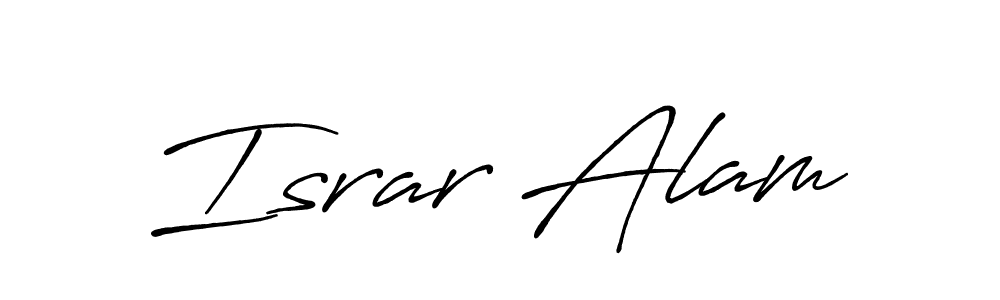 How to make Israr Alam name signature. Use Antro_Vectra_Bolder style for creating short signs online. This is the latest handwritten sign. Israr Alam signature style 7 images and pictures png