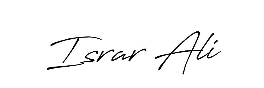 It looks lik you need a new signature style for name Israr Ali. Design unique handwritten (Antro_Vectra_Bolder) signature with our free signature maker in just a few clicks. Israr Ali signature style 7 images and pictures png