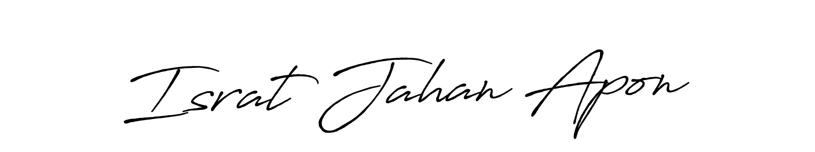 How to make Israt Jahan Apon signature? Antro_Vectra_Bolder is a professional autograph style. Create handwritten signature for Israt Jahan Apon name. Israt Jahan Apon signature style 7 images and pictures png