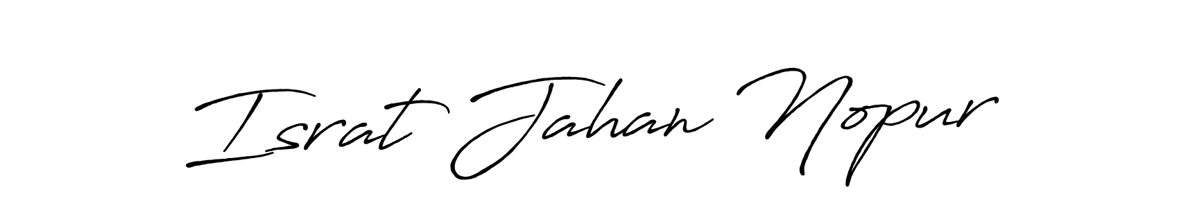 Israt Jahan Nopur stylish signature style. Best Handwritten Sign (Antro_Vectra_Bolder) for my name. Handwritten Signature Collection Ideas for my name Israt Jahan Nopur. Israt Jahan Nopur signature style 7 images and pictures png