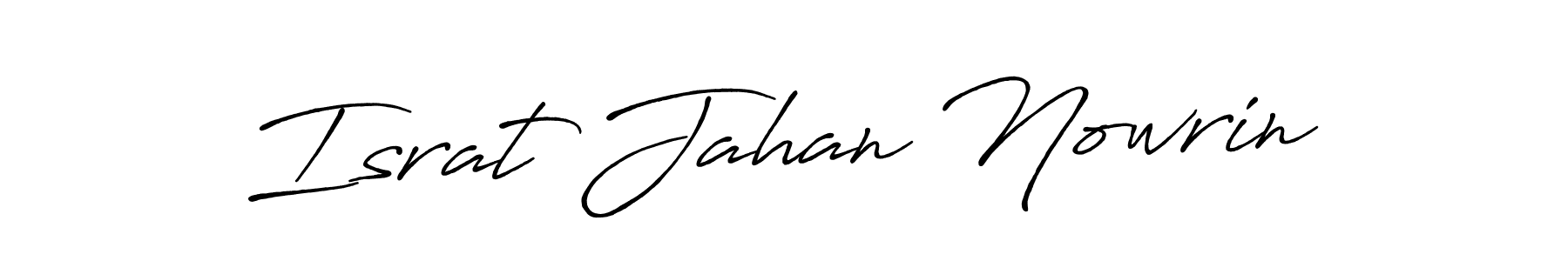 How to make Israt Jahan Nowrin name signature. Use Antro_Vectra_Bolder style for creating short signs online. This is the latest handwritten sign. Israt Jahan Nowrin signature style 7 images and pictures png