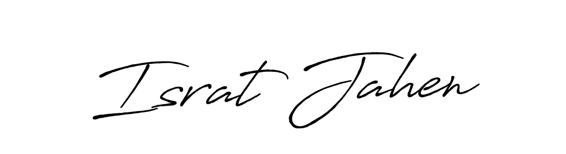 Also we have Israt Jahen name is the best signature style. Create professional handwritten signature collection using Antro_Vectra_Bolder autograph style. Israt Jahen signature style 7 images and pictures png