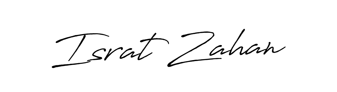 Create a beautiful signature design for name Israt Zahan. With this signature (Antro_Vectra_Bolder) fonts, you can make a handwritten signature for free. Israt Zahan signature style 7 images and pictures png