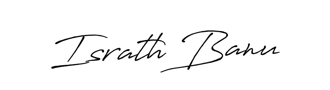 Israth Banu stylish signature style. Best Handwritten Sign (Antro_Vectra_Bolder) for my name. Handwritten Signature Collection Ideas for my name Israth Banu. Israth Banu signature style 7 images and pictures png