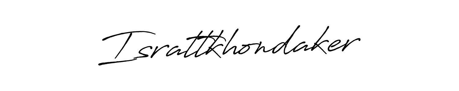 How to make Israttkhondaker name signature. Use Antro_Vectra_Bolder style for creating short signs online. This is the latest handwritten sign. Israttkhondaker signature style 7 images and pictures png