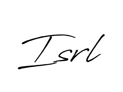 Isrl stylish signature style. Best Handwritten Sign (Antro_Vectra_Bolder) for my name. Handwritten Signature Collection Ideas for my name Isrl. Isrl signature style 7 images and pictures png
