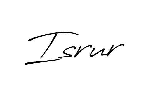 How to make Isrur signature? Antro_Vectra_Bolder is a professional autograph style. Create handwritten signature for Isrur name. Isrur signature style 7 images and pictures png
