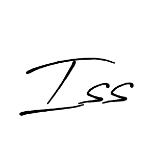 How to make Iss signature? Antro_Vectra_Bolder is a professional autograph style. Create handwritten signature for Iss name. Iss signature style 7 images and pictures png