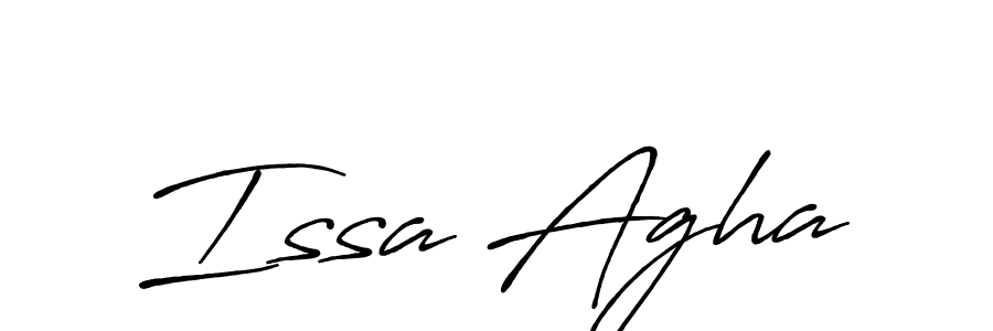 How to make Issa Agha name signature. Use Antro_Vectra_Bolder style for creating short signs online. This is the latest handwritten sign. Issa Agha signature style 7 images and pictures png