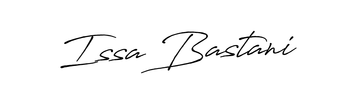 Make a beautiful signature design for name Issa Bastani. With this signature (Antro_Vectra_Bolder) style, you can create a handwritten signature for free. Issa Bastani signature style 7 images and pictures png