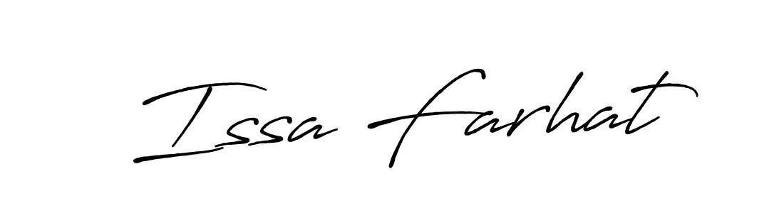 The best way (Antro_Vectra_Bolder) to make a short signature is to pick only two or three words in your name. The name Issa Farhat include a total of six letters. For converting this name. Issa Farhat signature style 7 images and pictures png