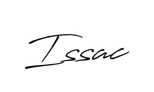 Use a signature maker to create a handwritten signature online. With this signature software, you can design (Antro_Vectra_Bolder) your own signature for name Issac. Issac signature style 7 images and pictures png