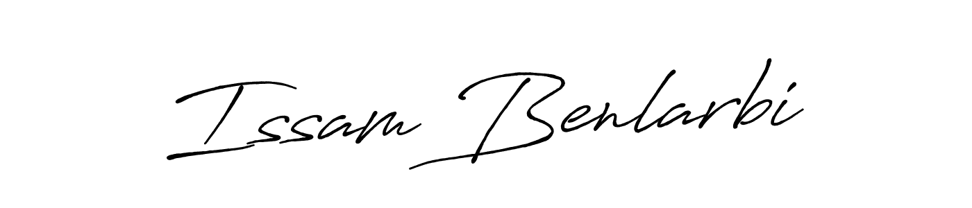 How to make Issam Benlarbi name signature. Use Antro_Vectra_Bolder style for creating short signs online. This is the latest handwritten sign. Issam Benlarbi signature style 7 images and pictures png