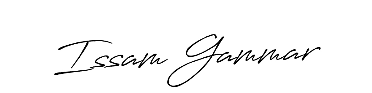 How to make Issam Gammar signature? Antro_Vectra_Bolder is a professional autograph style. Create handwritten signature for Issam Gammar name. Issam Gammar signature style 7 images and pictures png