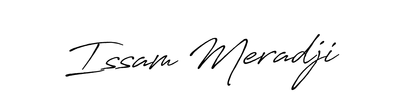 Also You can easily find your signature by using the search form. We will create Issam Meradji name handwritten signature images for you free of cost using Antro_Vectra_Bolder sign style. Issam Meradji signature style 7 images and pictures png