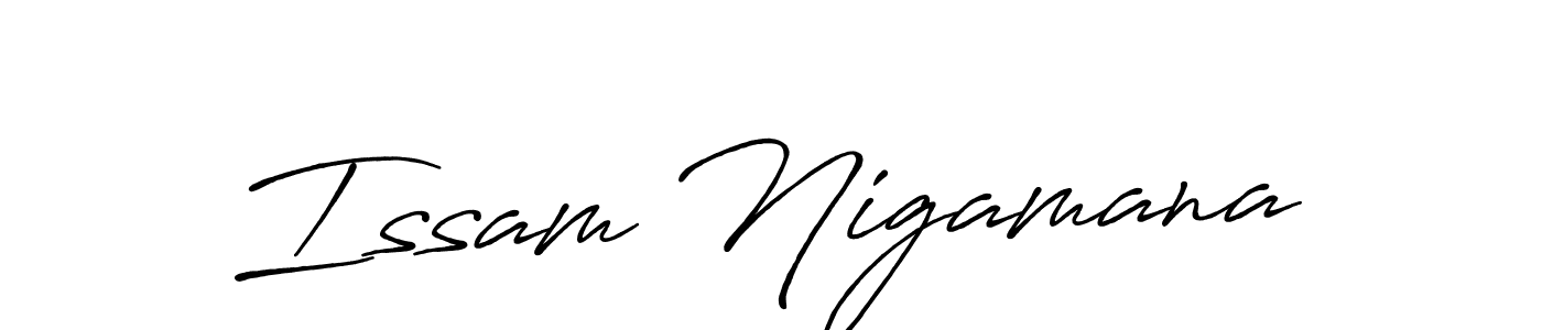 Also You can easily find your signature by using the search form. We will create Issam Nigamana name handwritten signature images for you free of cost using Antro_Vectra_Bolder sign style. Issam Nigamana signature style 7 images and pictures png