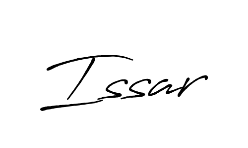 Design your own signature with our free online signature maker. With this signature software, you can create a handwritten (Antro_Vectra_Bolder) signature for name Issar. Issar signature style 7 images and pictures png