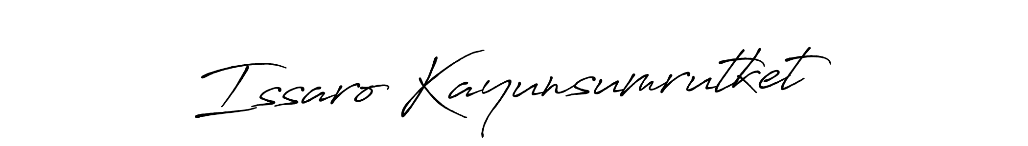 Make a short Issaro Kayunsumrutket signature style. Manage your documents anywhere anytime using Antro_Vectra_Bolder. Create and add eSignatures, submit forms, share and send files easily. Issaro Kayunsumrutket signature style 7 images and pictures png